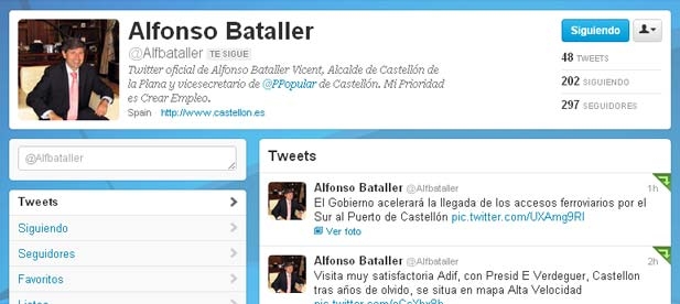 El Alcalde de Castell&oacute;n ha retomado su p&aacute;gina en Twitter con la finalidad de ser m&aacute;s accesible a la ciudadan&iacute;a.