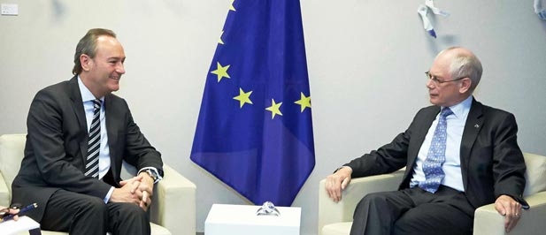 El President de la Generalitat Valenciana pide Fabra pide a Van Rompuy que acelere las ayudas destinadas al fomento del empleo juvenil para que se aprueben en junio