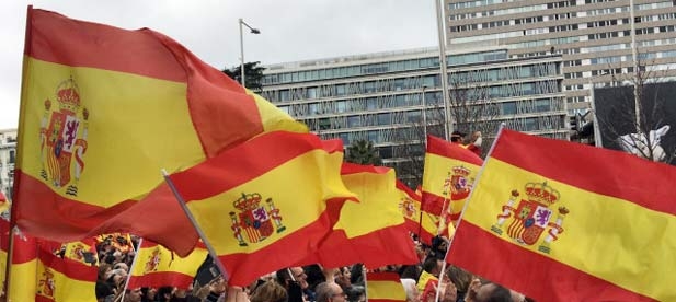 Concentración “Por una España unida ¡Elecciones ya!”, hoy en la Plaza de Colón de Madrid.