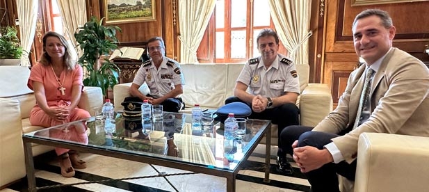 Begoña Carrasco se reúne con el comisario principal del CNP en Castellón, Emilio Romero, y le pide redoblar esfuerzos para elevar los niveles de seguridad en la capital