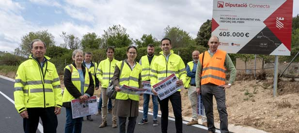 El vicepresidente de la institución y responsable del área de Infraestructuras, Héctor Folgado, ha visitado las obras ya finalizadas en la carretera CV-167 
