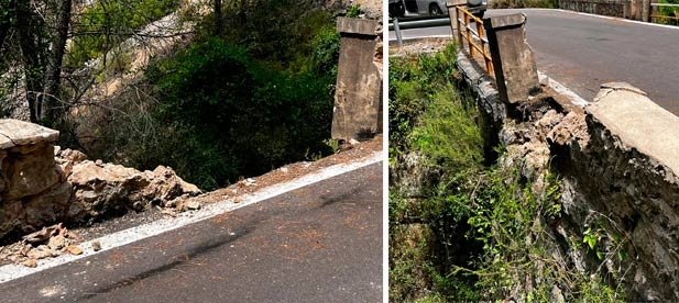 Gallén: “Hemos transmitido nuestra preocupación a Diputación por la situación de la carretera pero no hay respuesta”