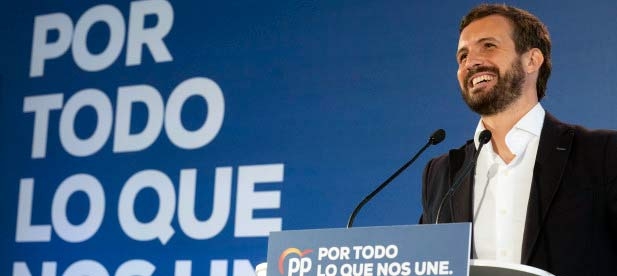 El presidente del Partido Popular, Pablo Casado