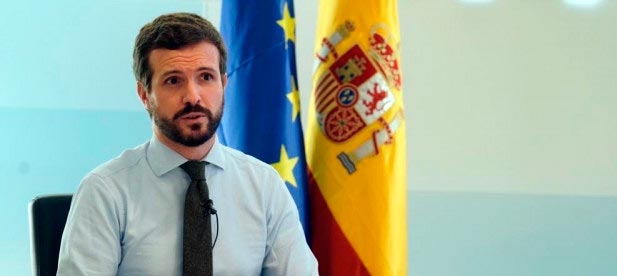 El presidente del Partido Popular, Pablo Casado