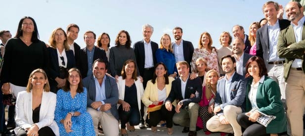 El Presidente nacional, Pablo Casado con la candidatura PP por Madrid al Congreso y Senado