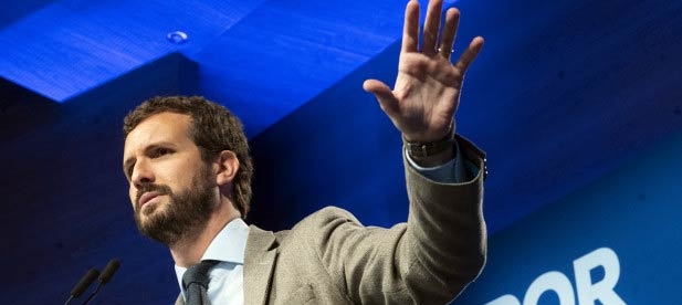 Pablo Casado clausura un acto del PP sobre empleo y pensiones