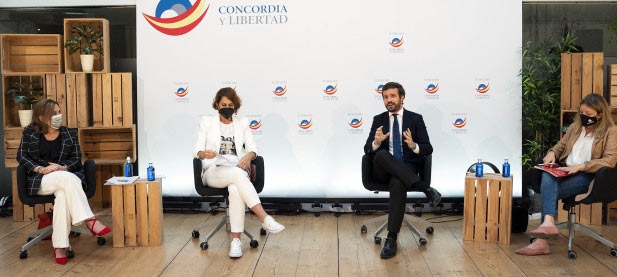 Pablo Casado en un acto de la Fundación Concordia y Libertad
