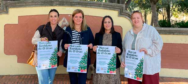 Giner: "La Navidad comienza este fin de semana en el Grao, en la tercera edición del Mercado Navideño, una iniciativa que ya se ha consolidado convirtiéndose en una tradición."