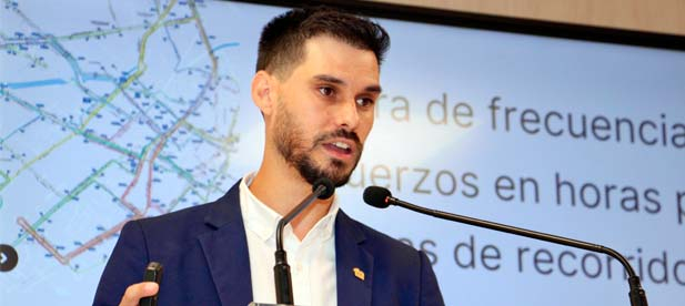 Ramírez anuncia la digitalización del sistema, pago con tarjeta y móvil en buses, nueva campa, oficina de atención ciudadana y vigilancia para mejorar la seguridad.