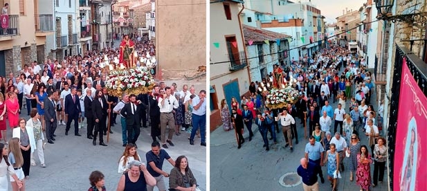 La procesión del patrón congregó a más de 1.000 personas y reunió a más de una treintena de autoridades en un municipio que apenas supera los 250 habitantes.
