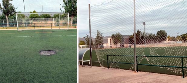 Fabregat: "Instamos a agilizar las inversiones pendientes, porque el deterioro de las instalaciones deportivas municipales con campos de fútbol que ponen en riesgo la seguridad de los deportistas"